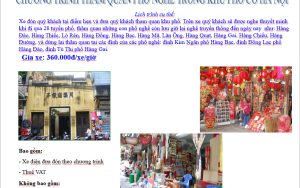 Thăm  quan phố nghề trong khu phố cổ Hà Nội