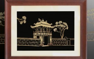 Tranh mạ các công trình biểu tượng ở hà nội