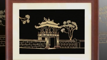 Tranh mạ các công trình biểu tượng ở hà nội