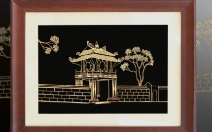 Tranh mạ các công trình biểu tượng ở hà nội